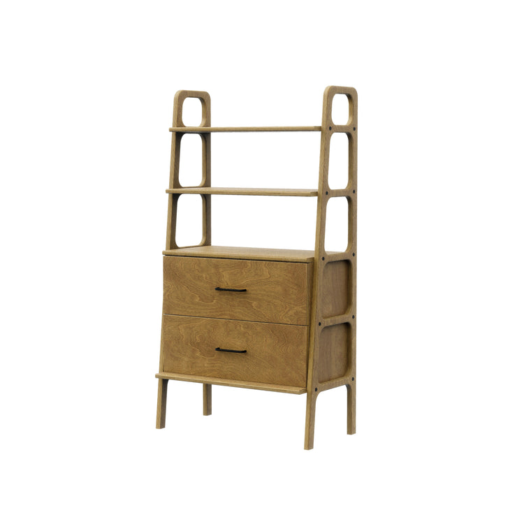 mid-century-modern-bookcase-with-drawers