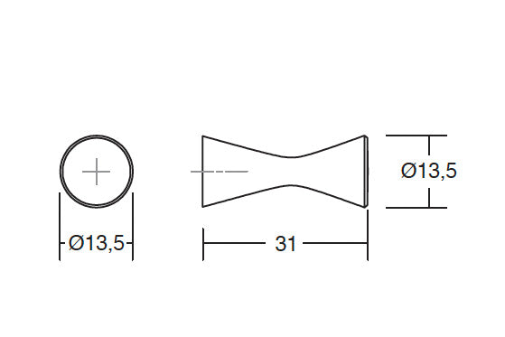 Diabolo brushed brass