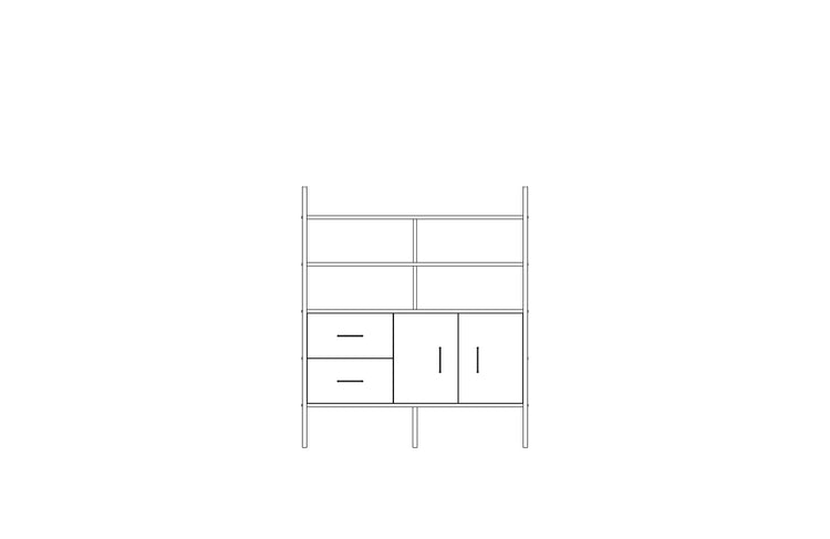 Bookcase Midi W120