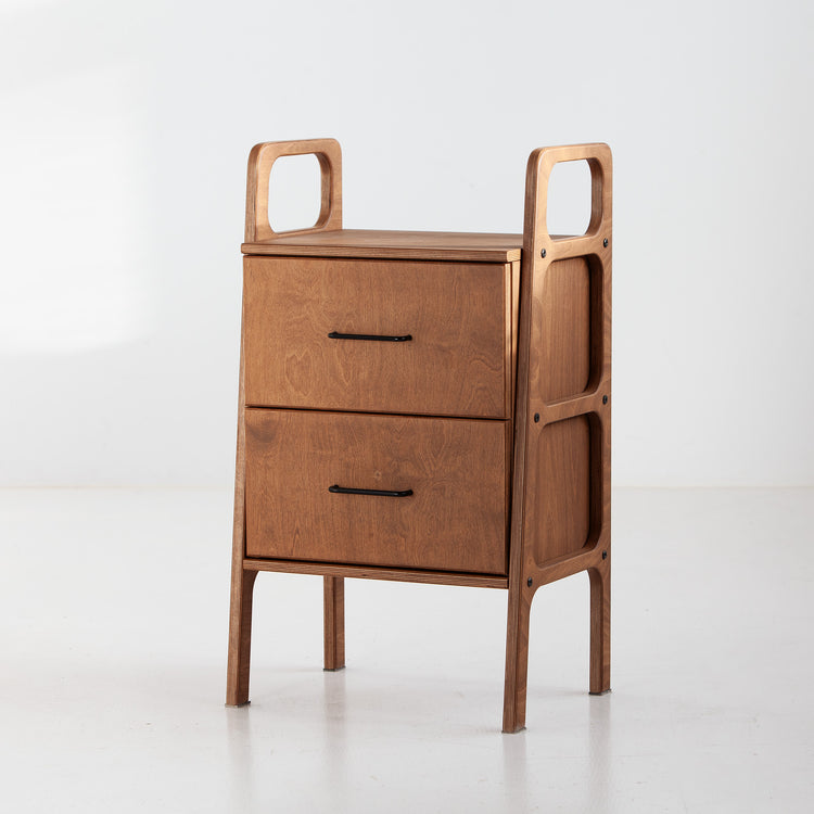 Bookcase Mini with drawers W51 WALNUT