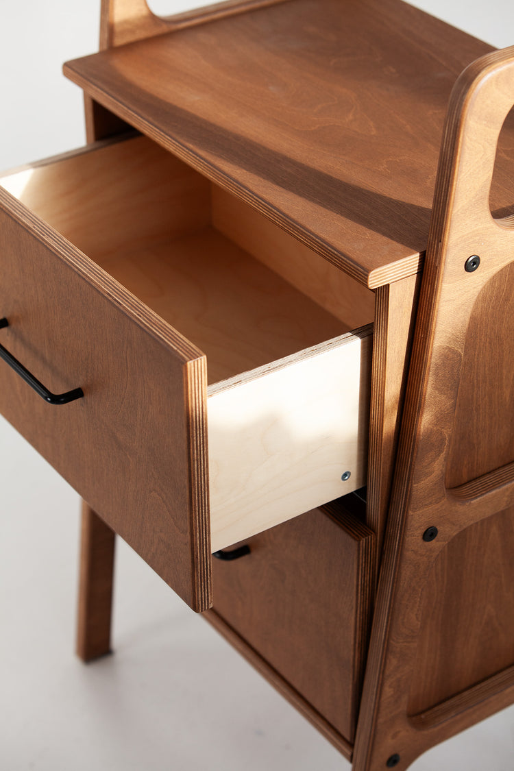 Bookcase Mini with drawers W51 WALNUT