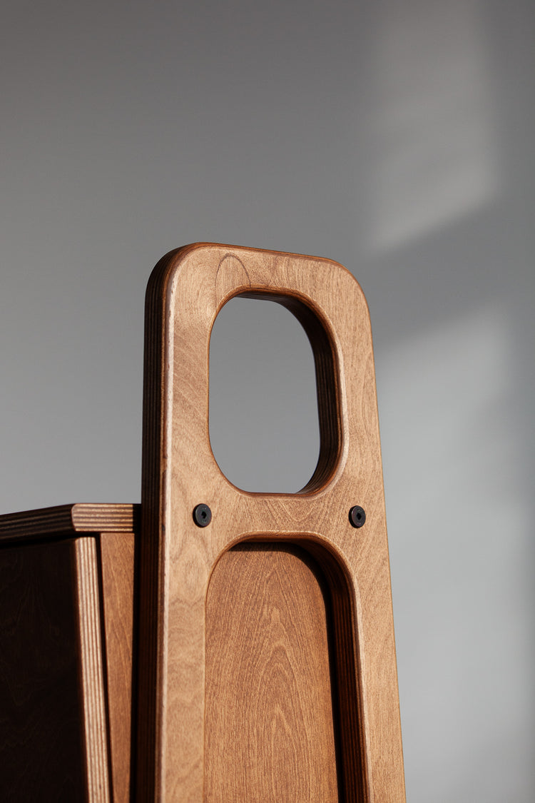 Bookcase Maxi W74 with two cabinets WALNUT