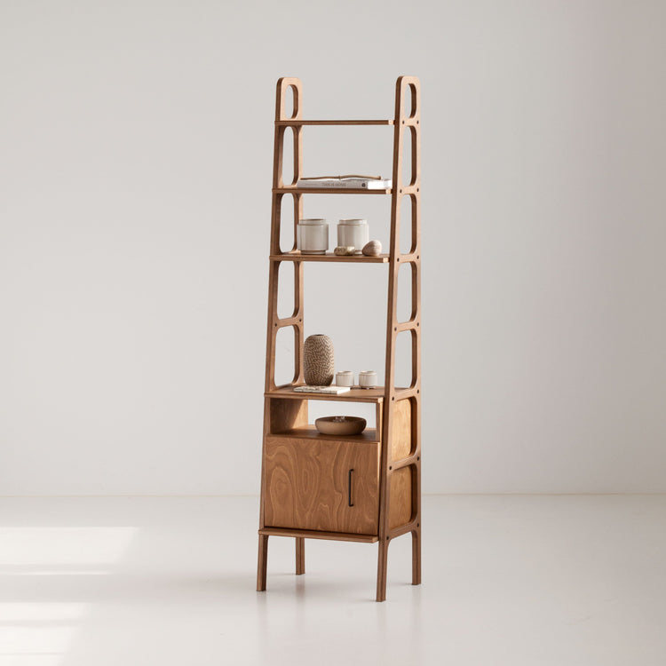 Bookcase Maxi with cabinet open