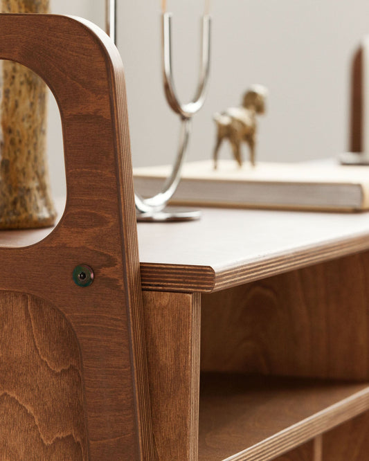 Mid-Century Credenza · Vinyl, Open & Cabinet · 143 cm