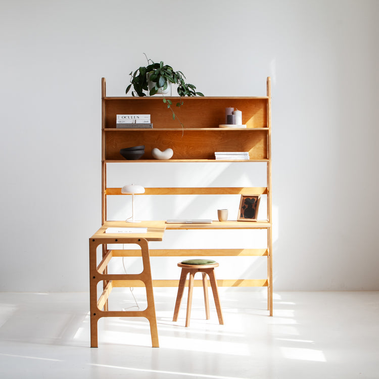 Bookshelf L-Shape Desk
