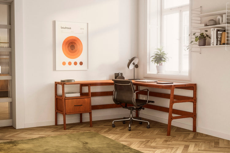 L-Shape Desk 14 with drawer