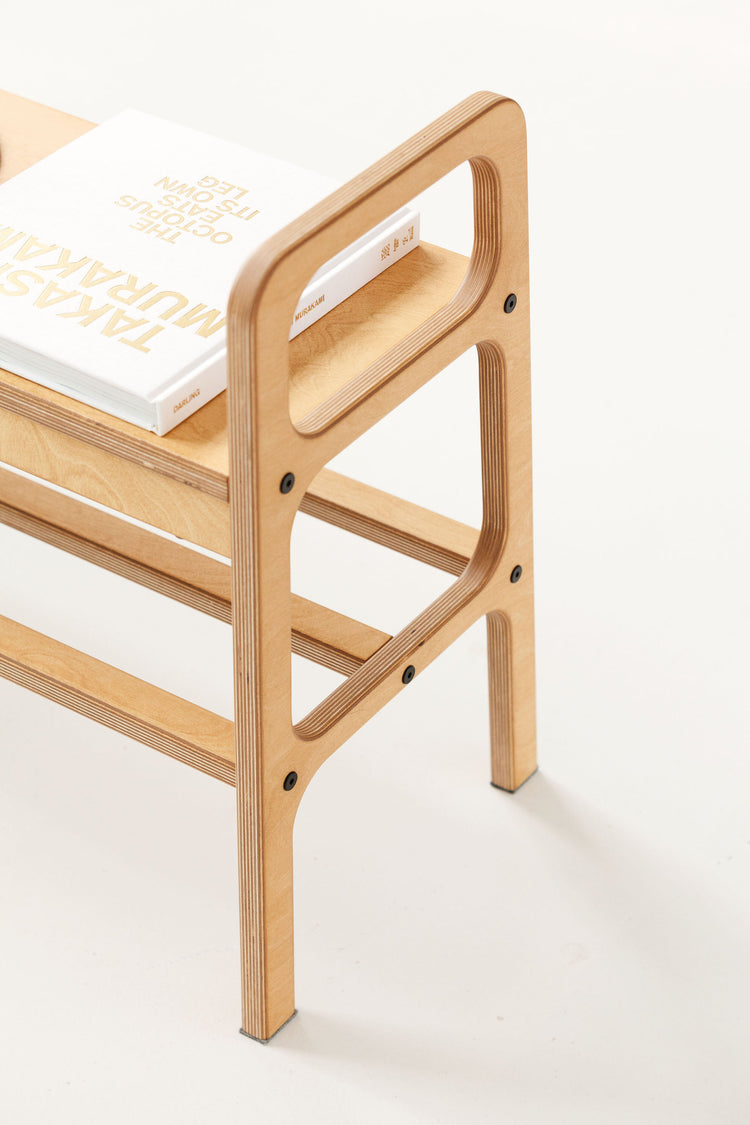 wooden-bench-in-mid-century-oak-color