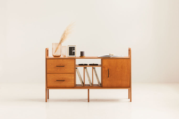 wooden-mid-century-record-cabinet