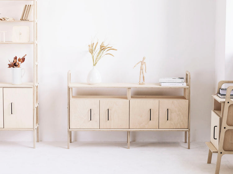 wooden-mid-century-sideboard-with-cabinets