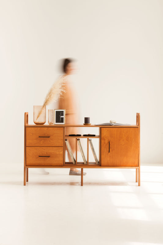 Black mid century shop sideboard