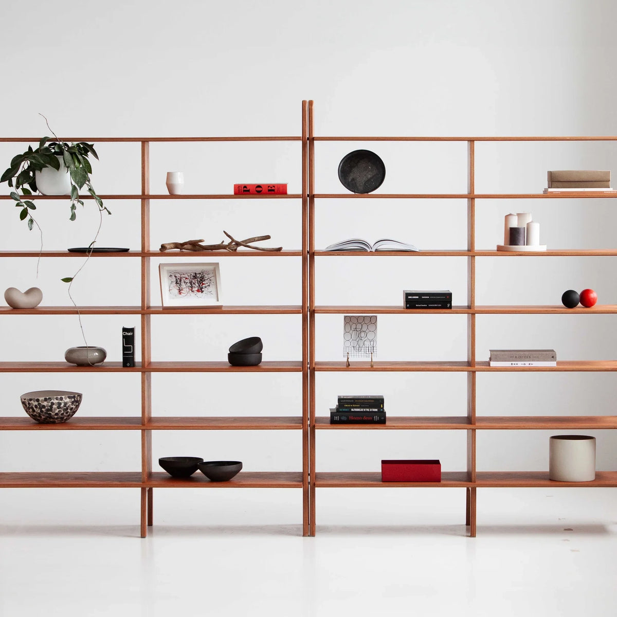 Double Library Wall Unit · 143 cm
