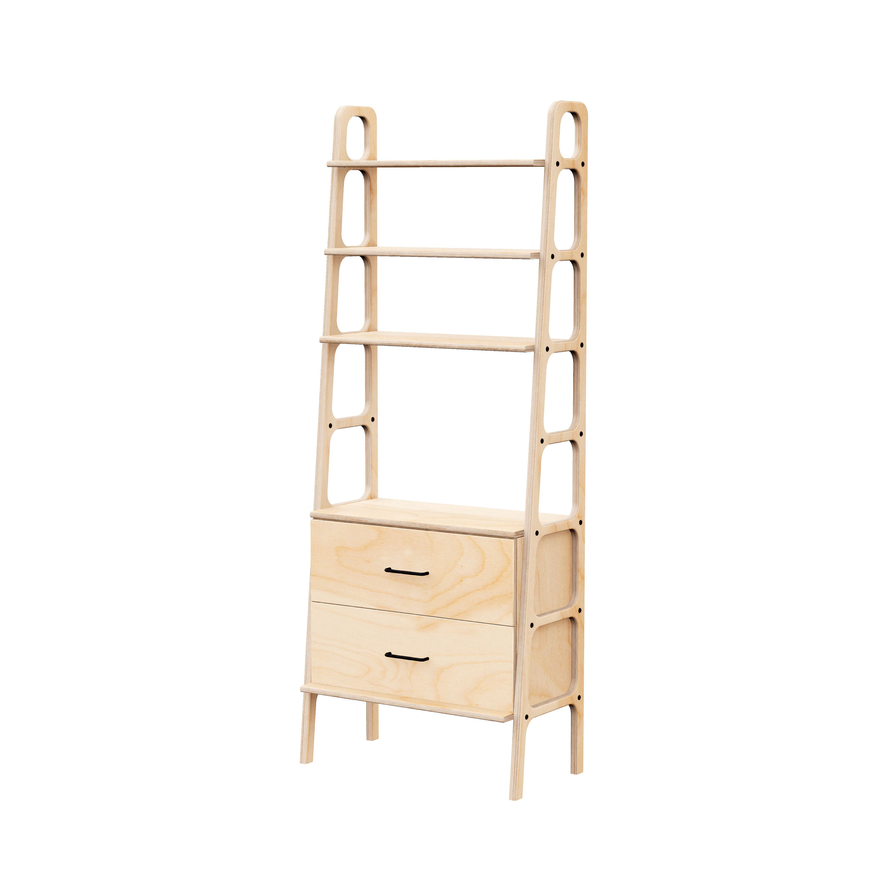 Timeless Mid-Century Modern Bookcase with Drawers Timeless Mid-Century Modern Bookcase with Drawers