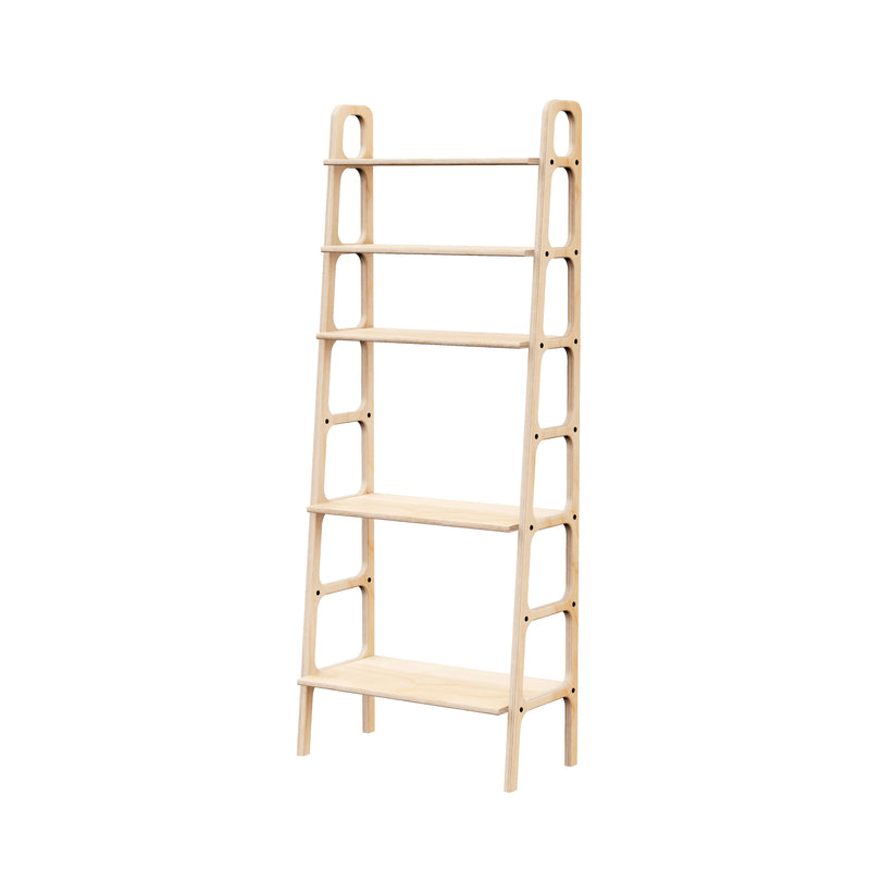 wooden-ladder-bookshelf-hand-made-minimalistic