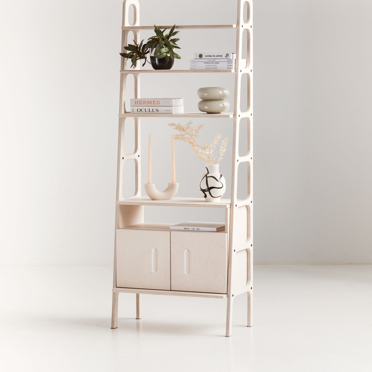 Bookcase Maxi with cabinet open