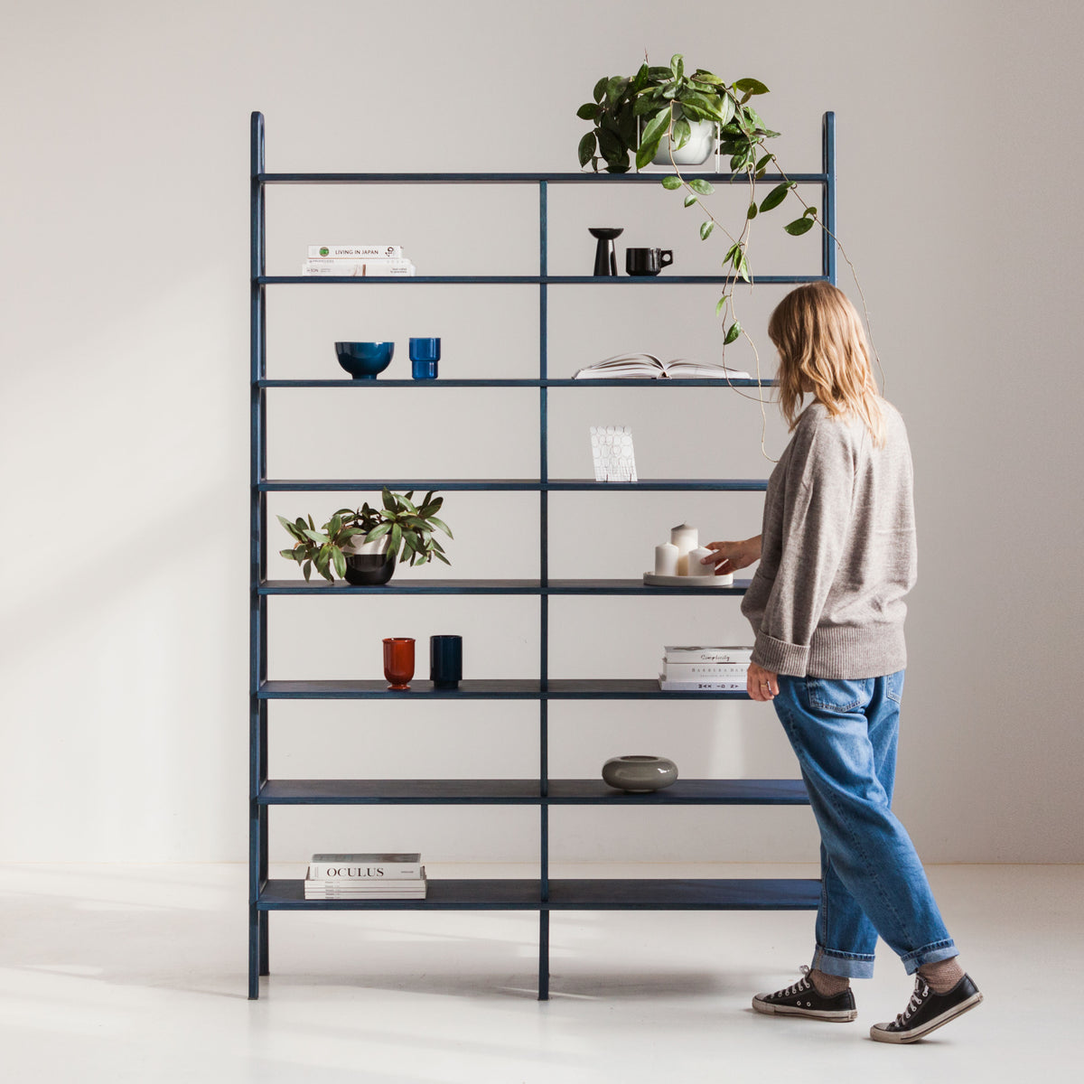 Bookcase Double Maxi Plus with 8 shelves