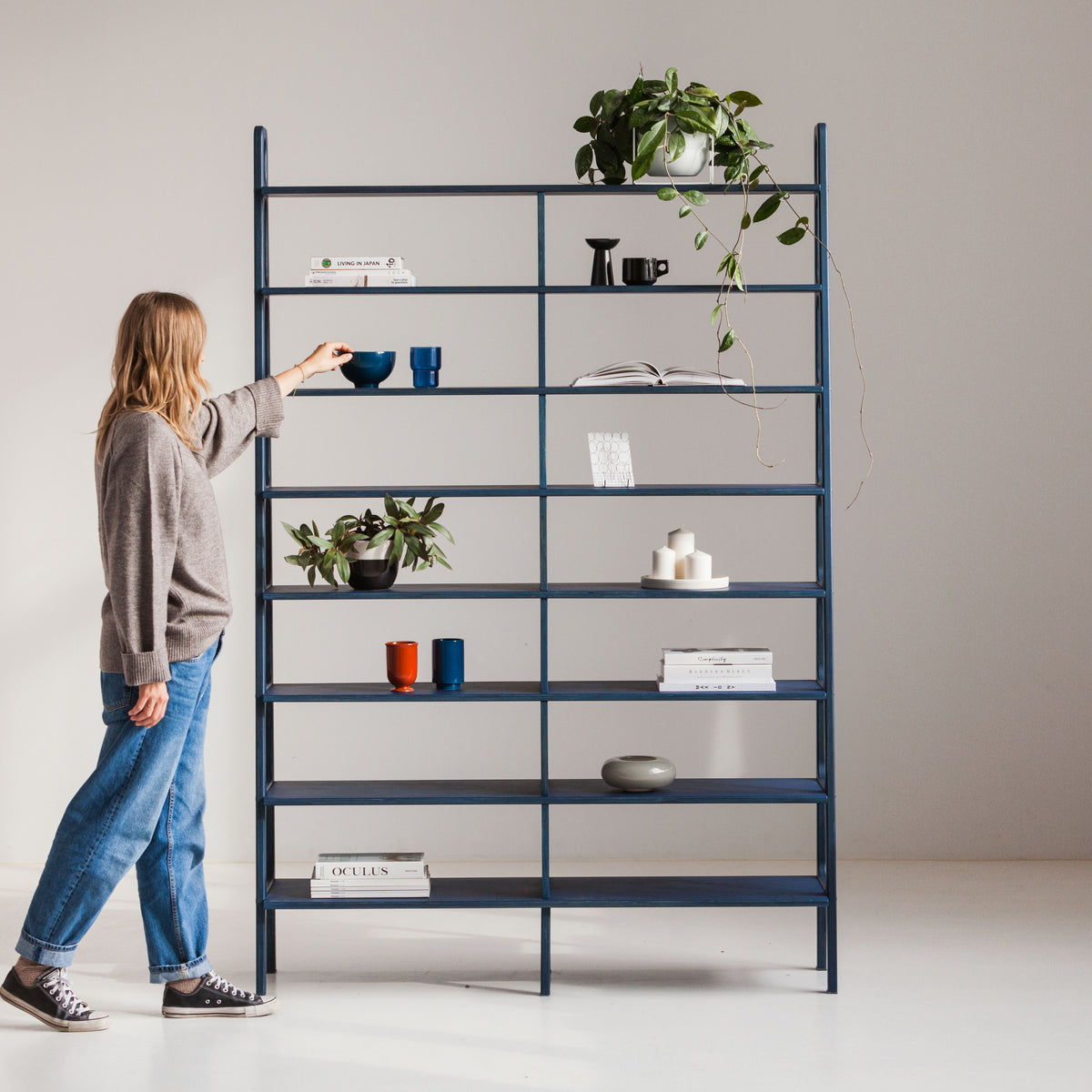 Bookcase Double Maxi Plus with 8 shelves