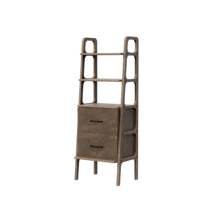 mid-century-modern-bookcase-with-drawers