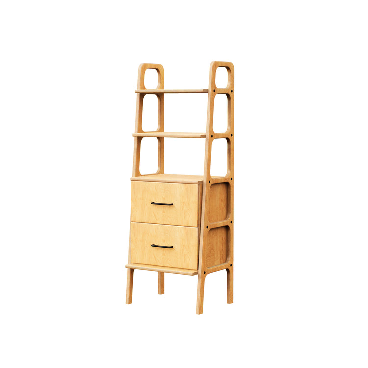 mid-century-modern-bookcase-with-drawers