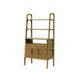 Midi Bookcase with open cabinet, 140 cm, 74 cm wide, in oak birch plywood