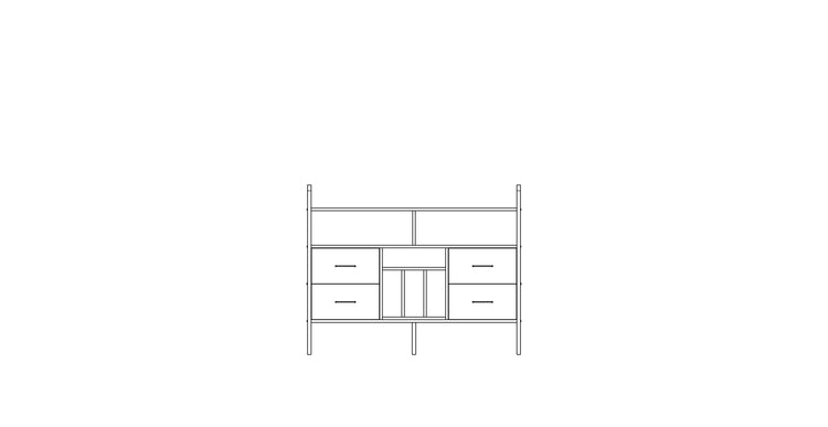Bookcase Midlite W143