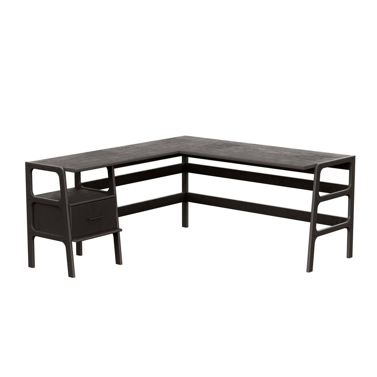 L-Shape Desk 14 with drawer
