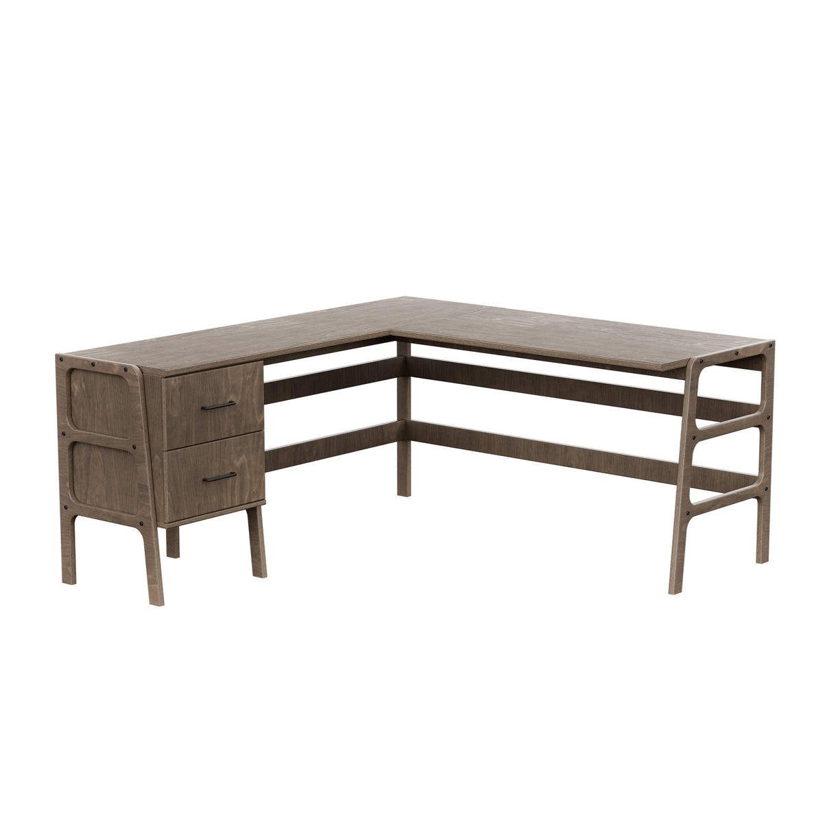 L-Shape Desk 13 with drawers