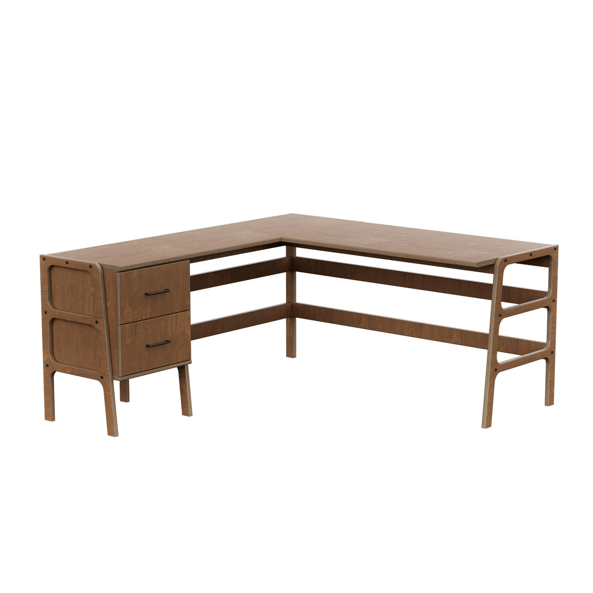 L-Shape Desk 13 with drawers