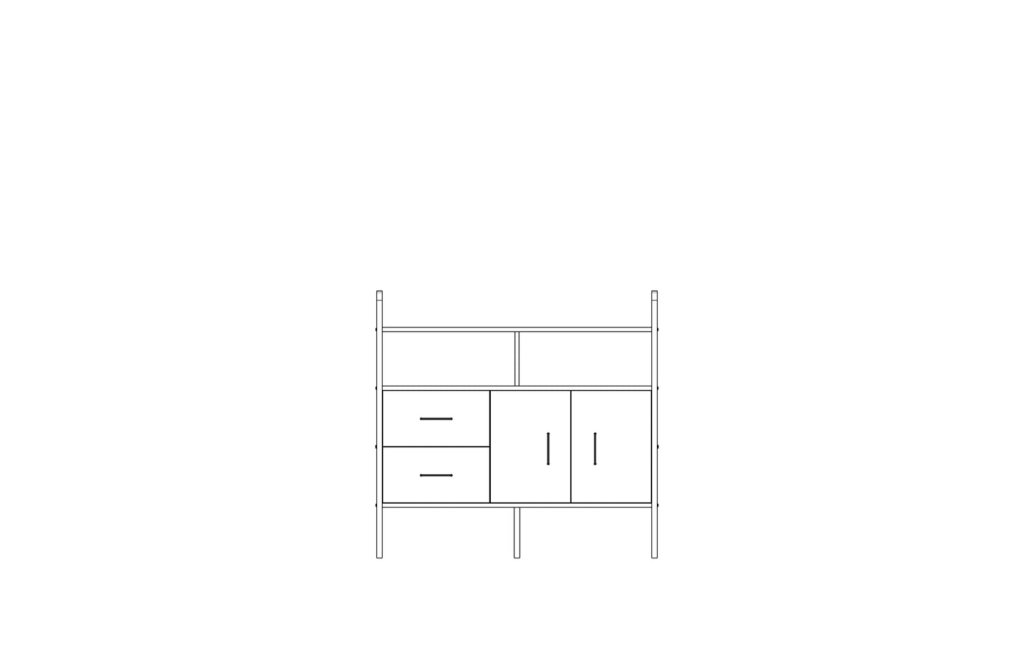 Bookcase Midlite W120