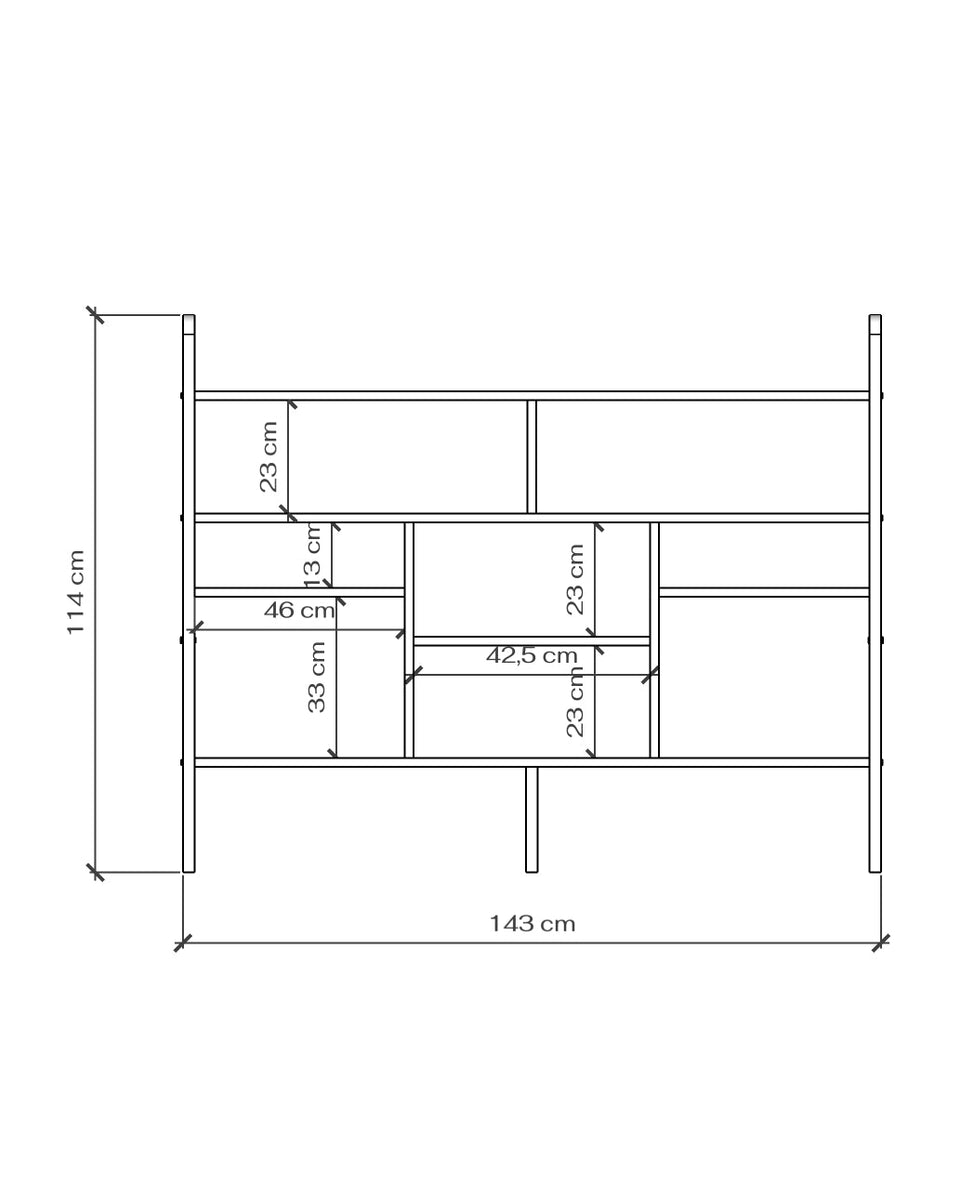 Midlite Media Console · 114 cm