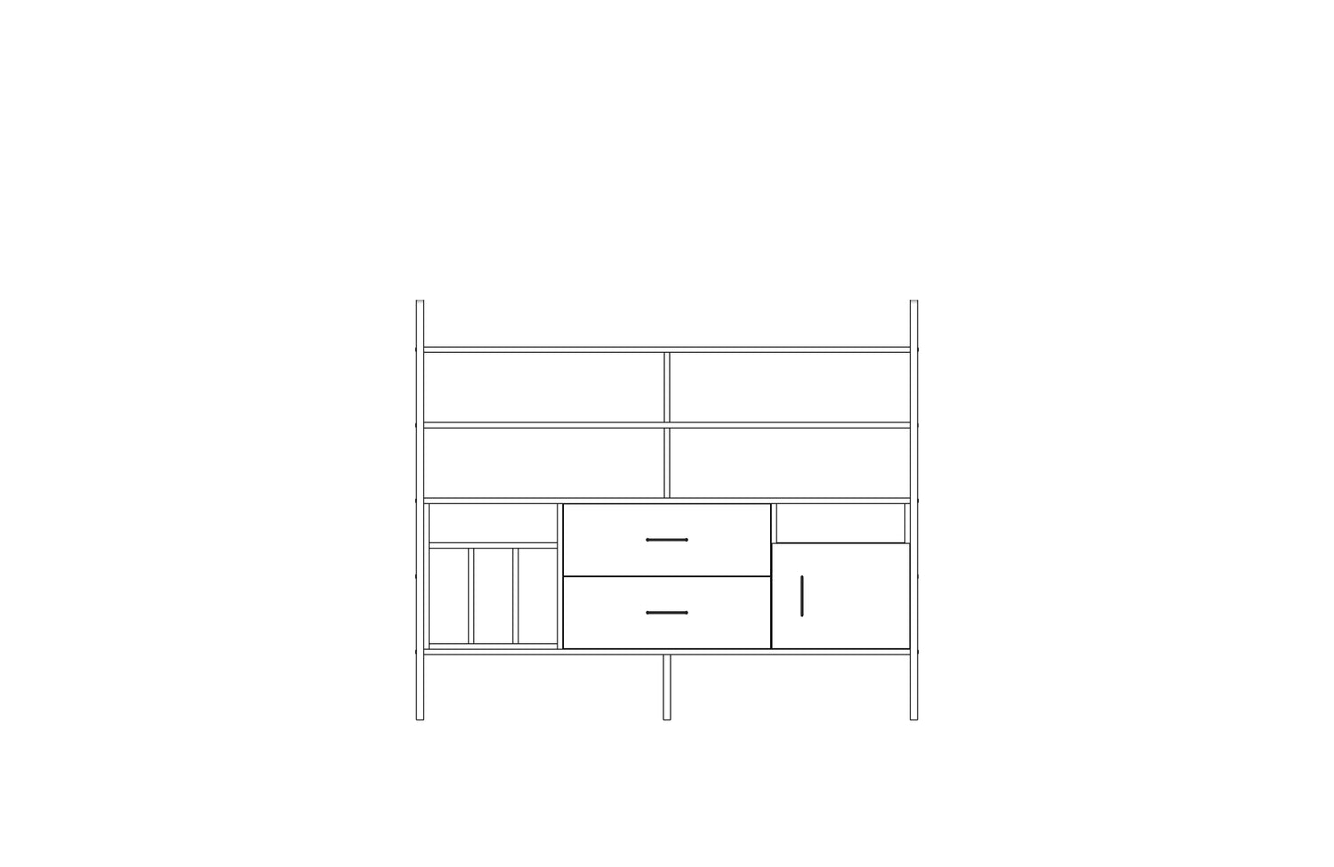 Bookcase Midi W166