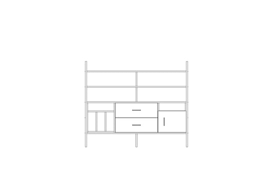 Bookcase Midi W166