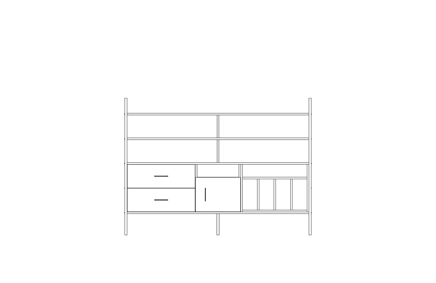 Bookcase Midi W189