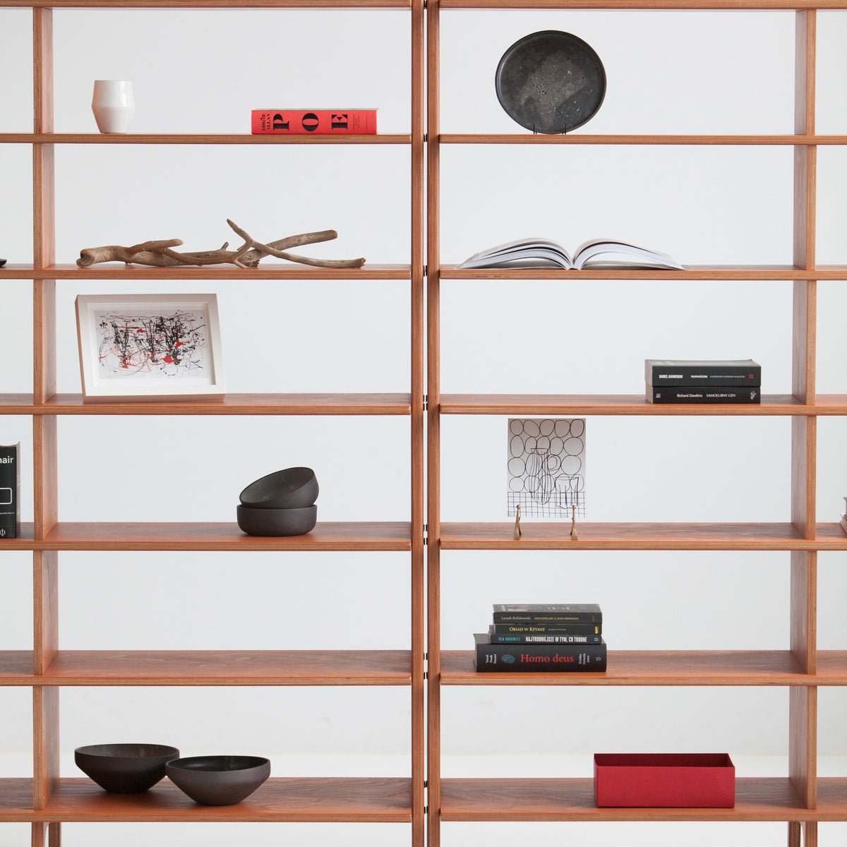 Double Library Wall Unit · 143 cm