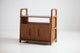 Bookcase Mini with cabinet open W74 WALNUT