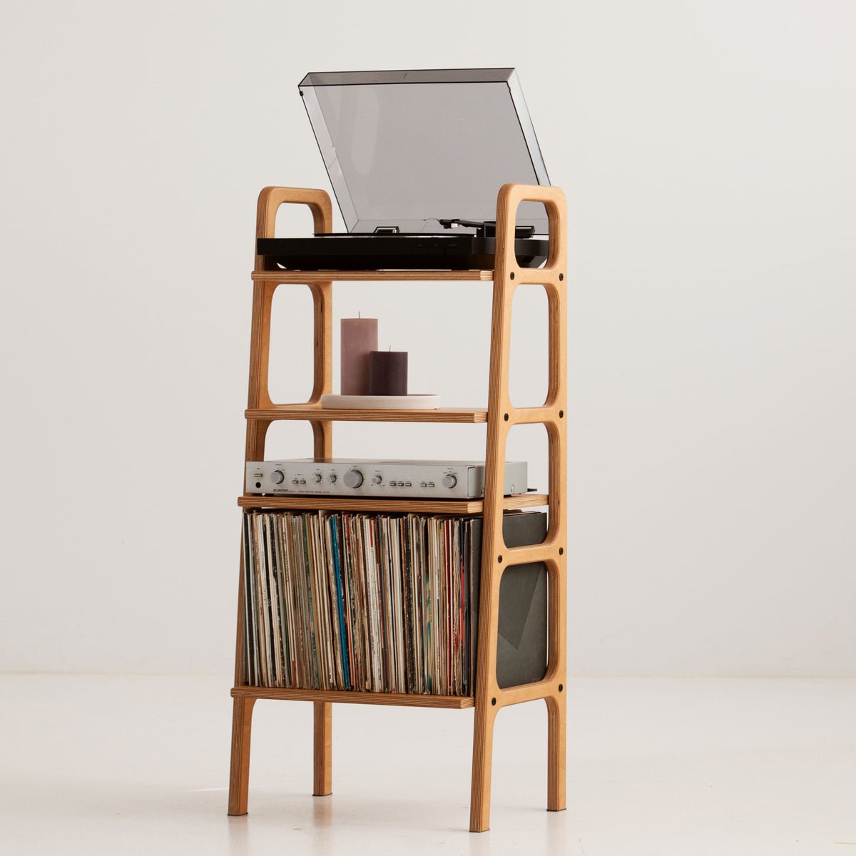 Bookcase Record Player Stand Midlite W51