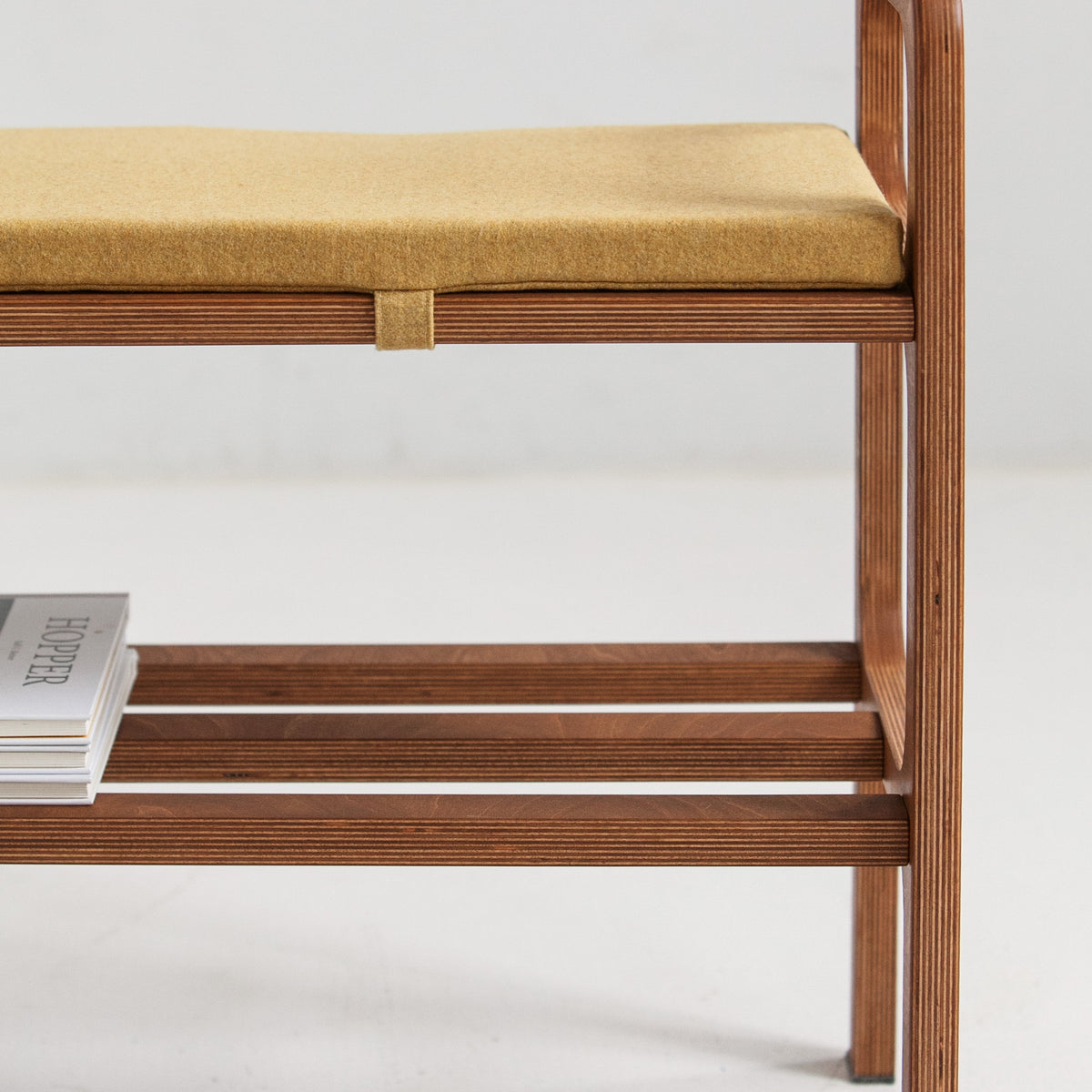 Shoe Bench with Cushion · Straight Legs