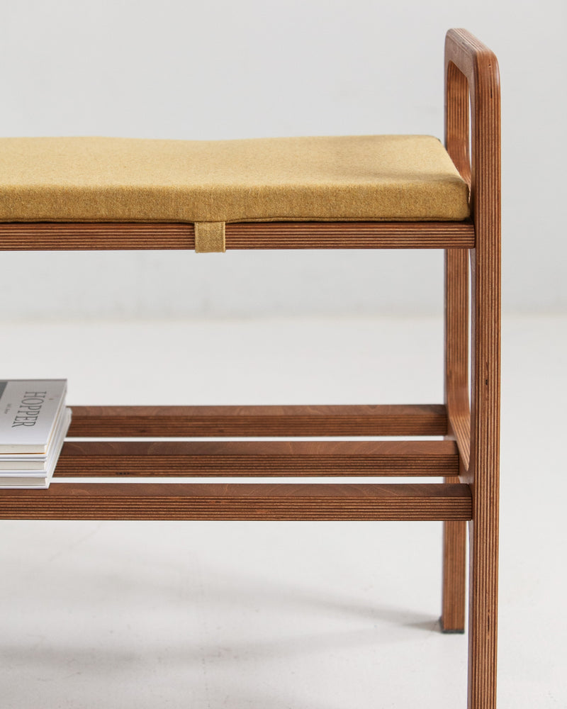 Shoe Bench with Cushion · Straight Legs