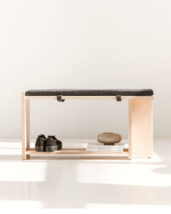 Nokori Shoe Bench with Cushion, in birch plywood (view 5)