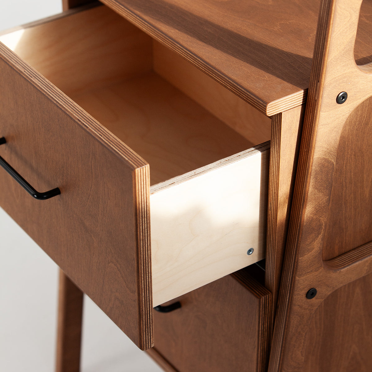 Bookcase Mini with drawers W51 WALNUT