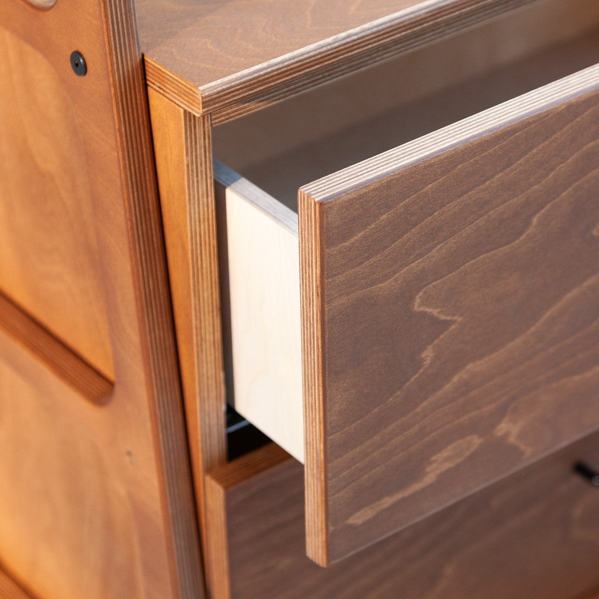 Mid-Century Credenza, Drawer & Cabinet, 143 cm, in birch plywood (view 4)