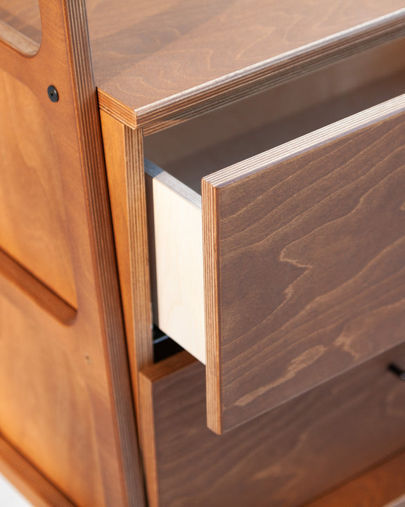 Mid-Century Credenza, Drawer & Cabinet, 143 cm, in birch plywood (view 4)