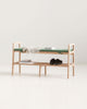 Long Entryway Bench with Cushion · 120–150 cm