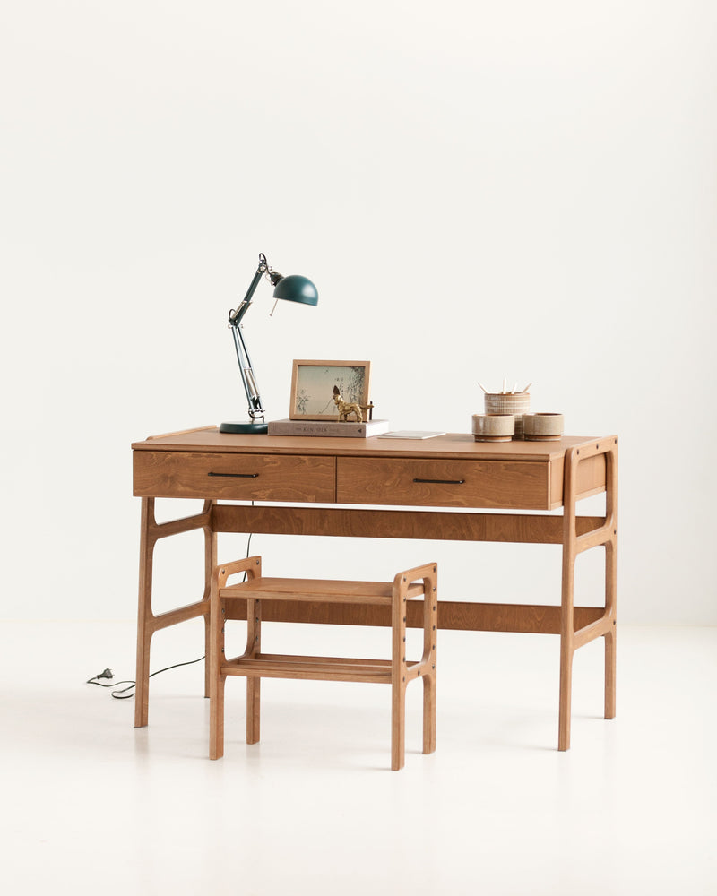 Mid-Century Office Desk with Drawers · 65 cm