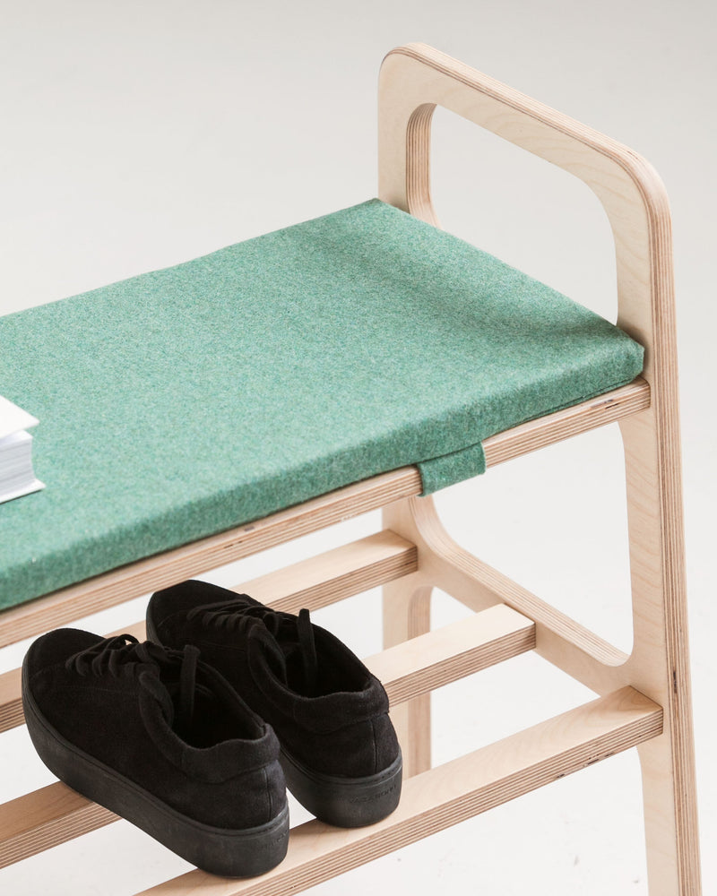 Long Entryway Bench with Cushion · 120–150 cm