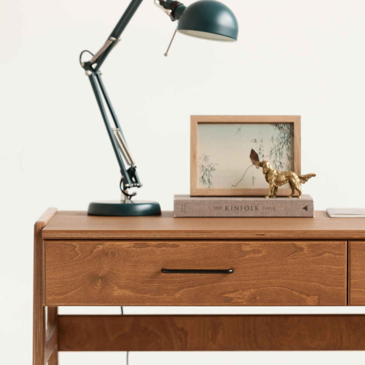 Mid-Century Office Desk with Drawers · 65 cm