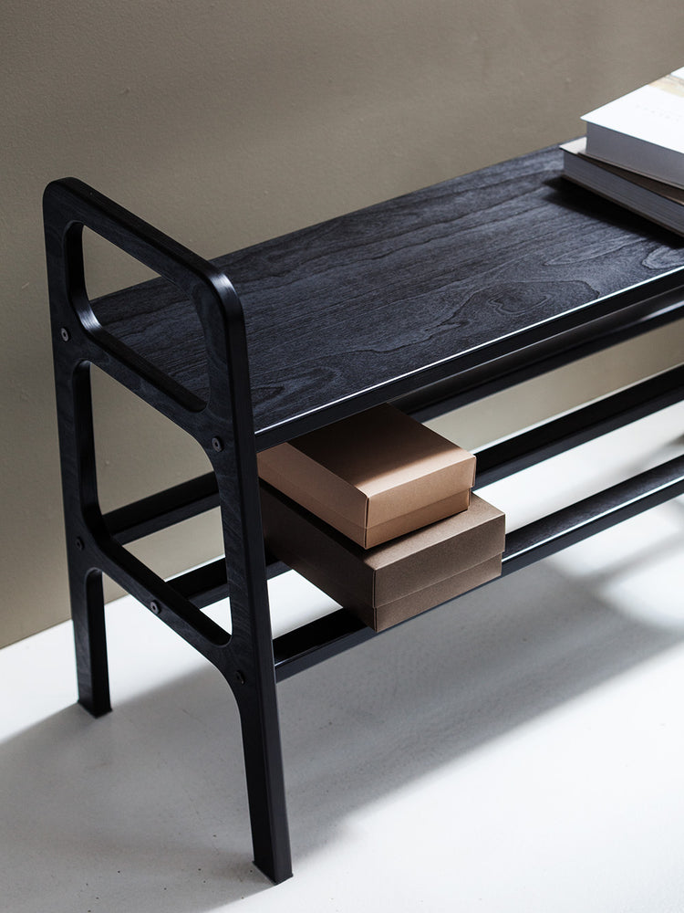 Bench W97 with straight legs BLACK