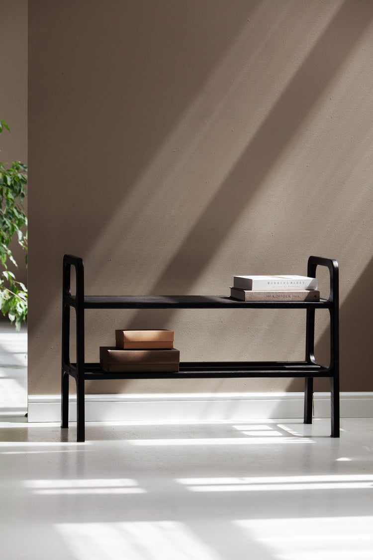 Bench W97 with straight legs BLACK