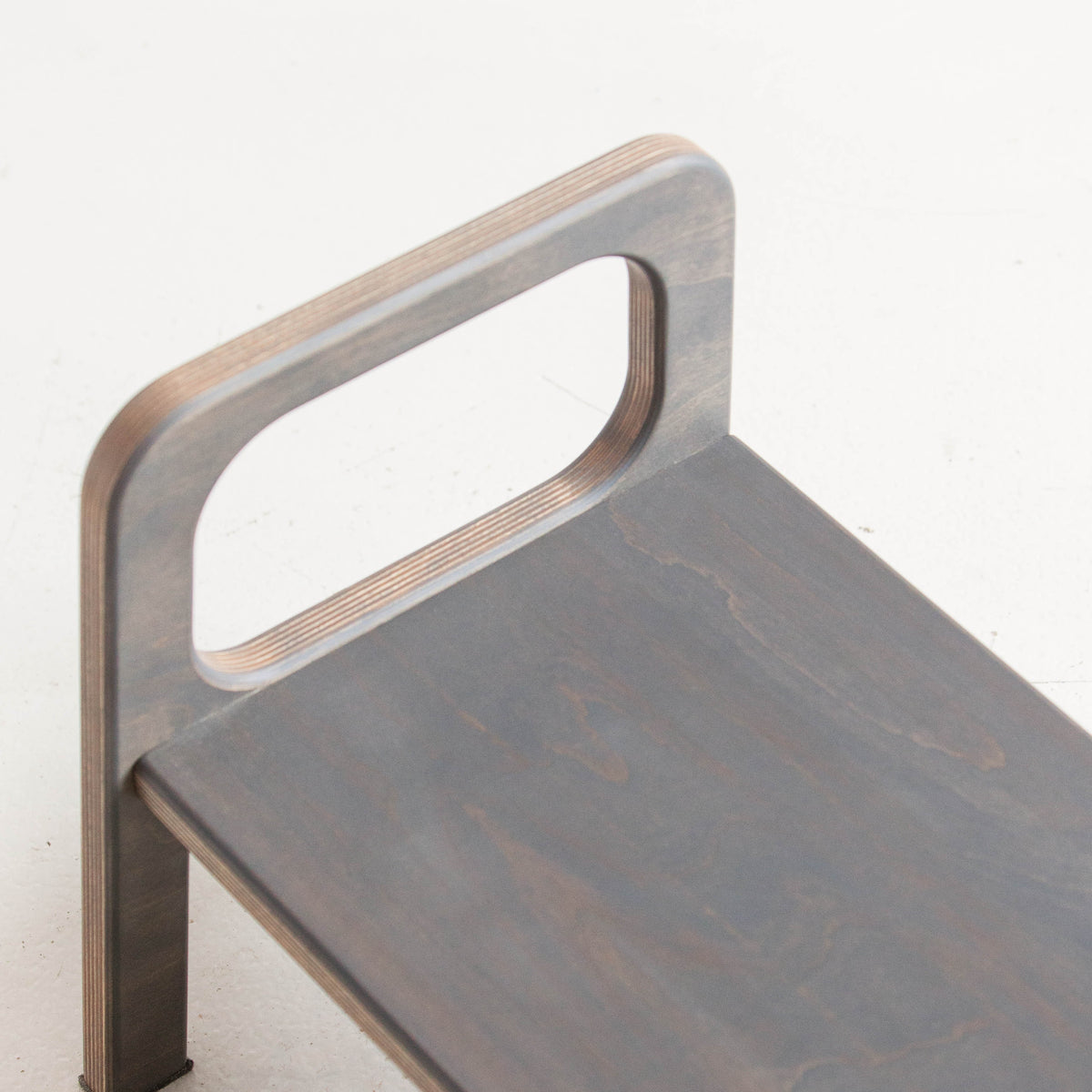Bench for kids SLATE GREY, in birch plywood (view 3)