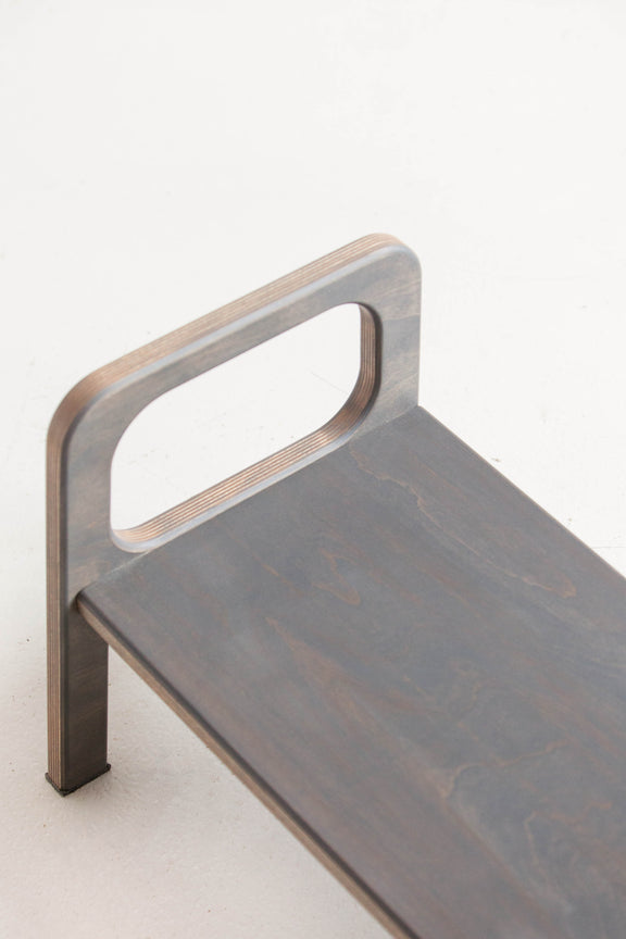 Bench for kids SLATE GREY, in birch plywood (view 3)