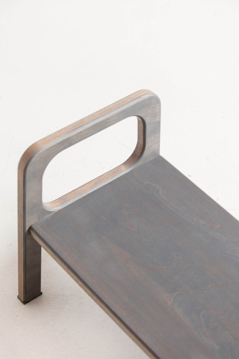 Bench for kids SLATE GREY, in birch plywood (view 3)